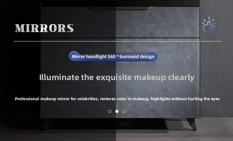 Round Smart Bathroom Mirror Wall-mounted Led with Light Touch Screen Anti-fog Luminous Induction Wall-mounted Round Vanity