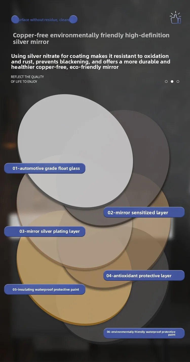 Round Smart Bathroom Mirror Wall-mounted Led with Light Touch Screen Anti-fog Luminous Induction Wall-mounted Round Vanity