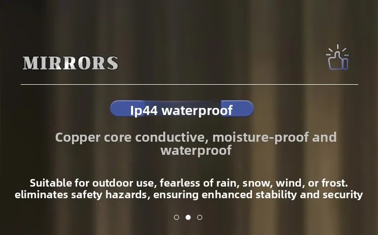 Round Smart Bathroom Mirror Wall-mounted Led with Light Touch Screen Anti-fog Luminous Induction Wall-mounted Round Vanity