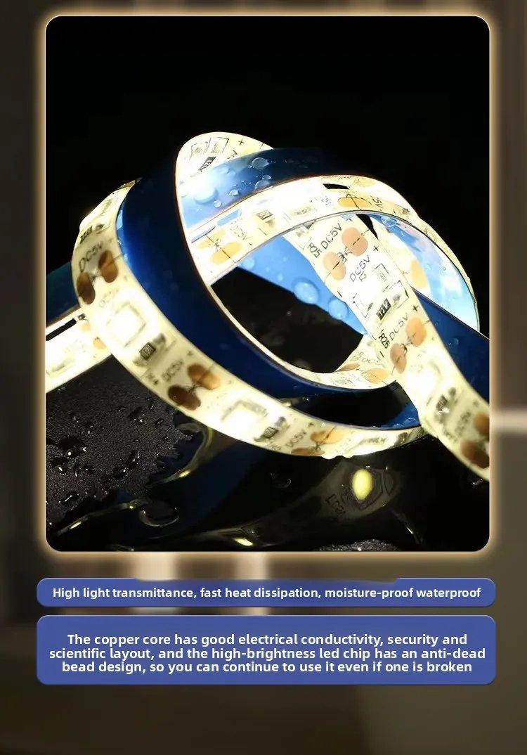 Round Smart Bathroom Mirror Wall-mounted Led with Light Touch Screen Anti-fog Luminous Induction Wall-mounted Round Vanity