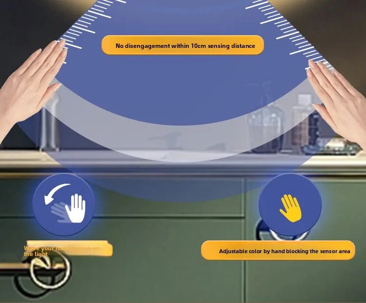 Round Smart Bathroom Mirror Wall-mounted Led with Light Touch Screen Anti-fog Luminous Induction Wall-mounted Round Vanity