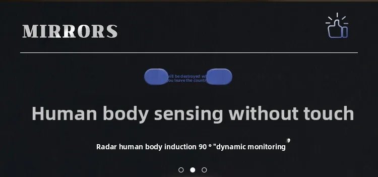 Round Smart Bathroom Mirror Wall-mounted Led with Light Touch Screen Anti-fog Luminous Induction Wall-mounted Round Vanity