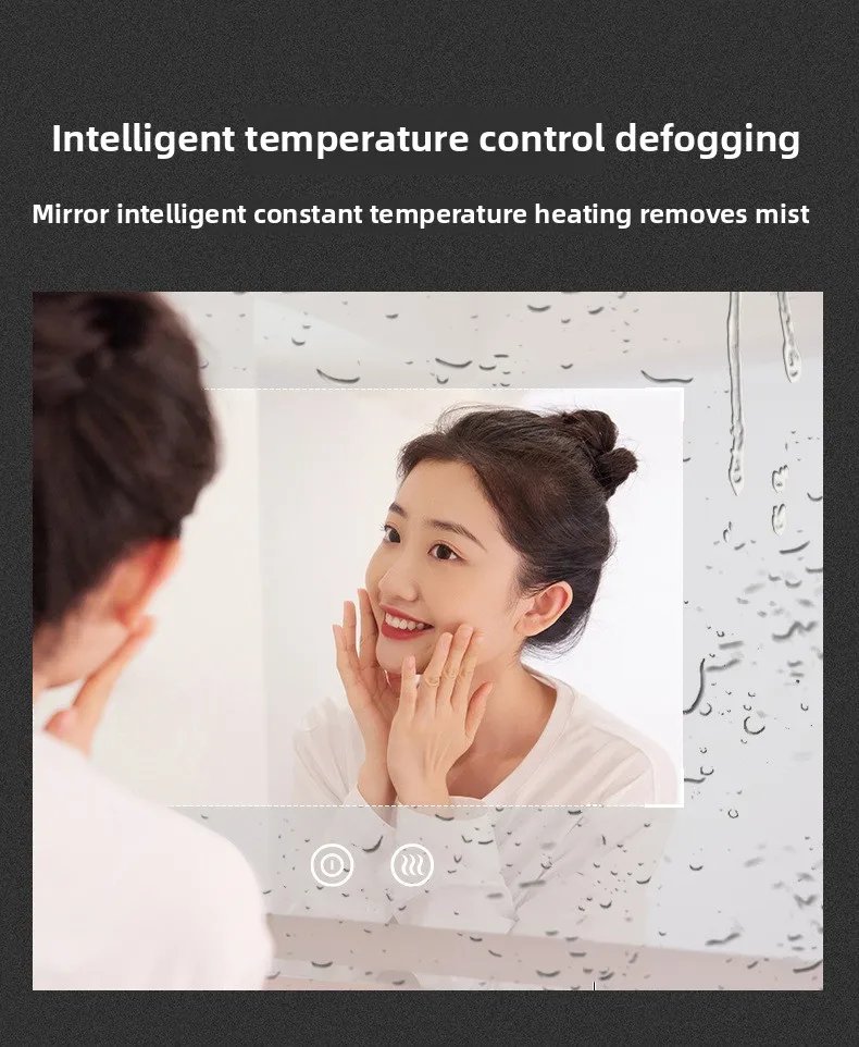 Bathroom Smart Mirror Toilet Toilet Toilet Mirror LED Light Mirror Makeup Defogging Human Body Induction Touch Screen Smart