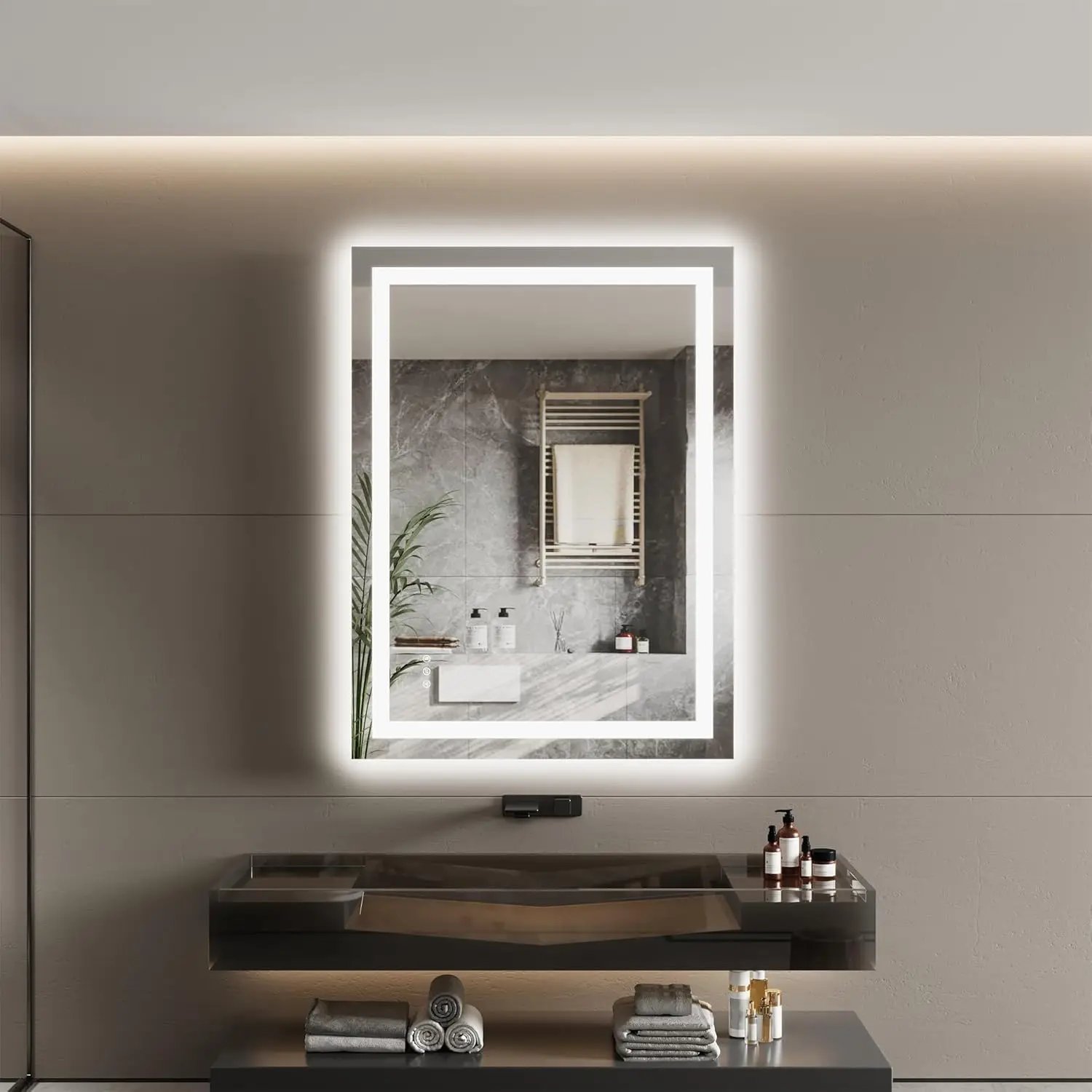 32x24 in LED Backlit Mirror Bathroom Vanity with Lights Anti-Fog Dimmable Smart Mirror Memory Function, Horizontal/Vertical