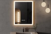 16x20 inch LED Lighted Bathroom Mirror with Anti-Fog, Wall Mounted Vanity Mirror with Smart Touch Button, Memory Function