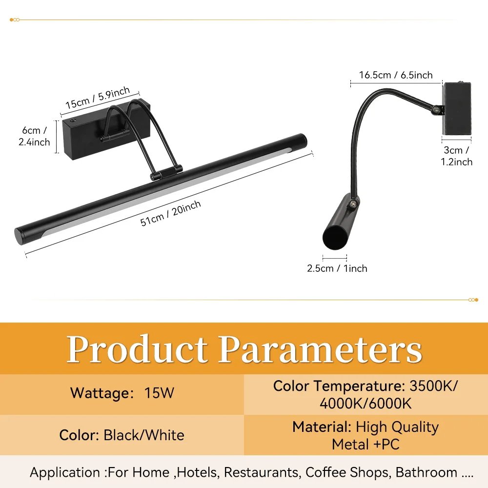 Modern LED Mirror Light Three Colors Lights Aluminum Led Bathroom Bath Mirror Line Lamp Make Up Light Bathroom Mirror Wall Lamps