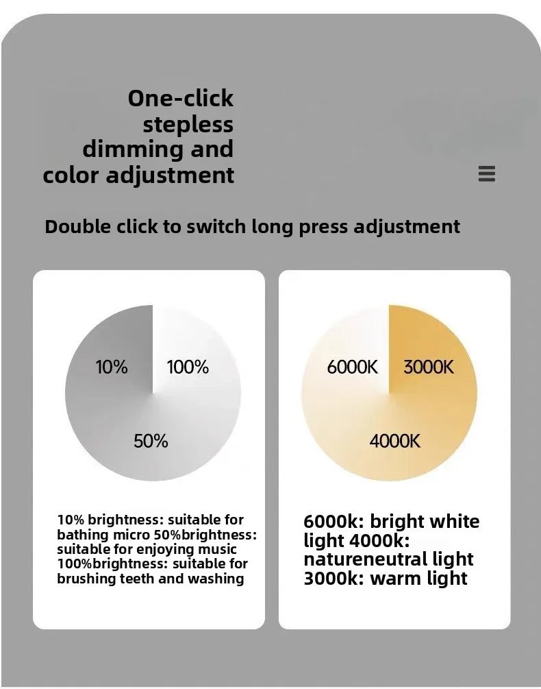 15.5 * 27.5 Inch Arch U-shaped Smart Bathroom Mirror LED Light Back Luminous Washstand Makeup Mirror Wall Hanging Vanity