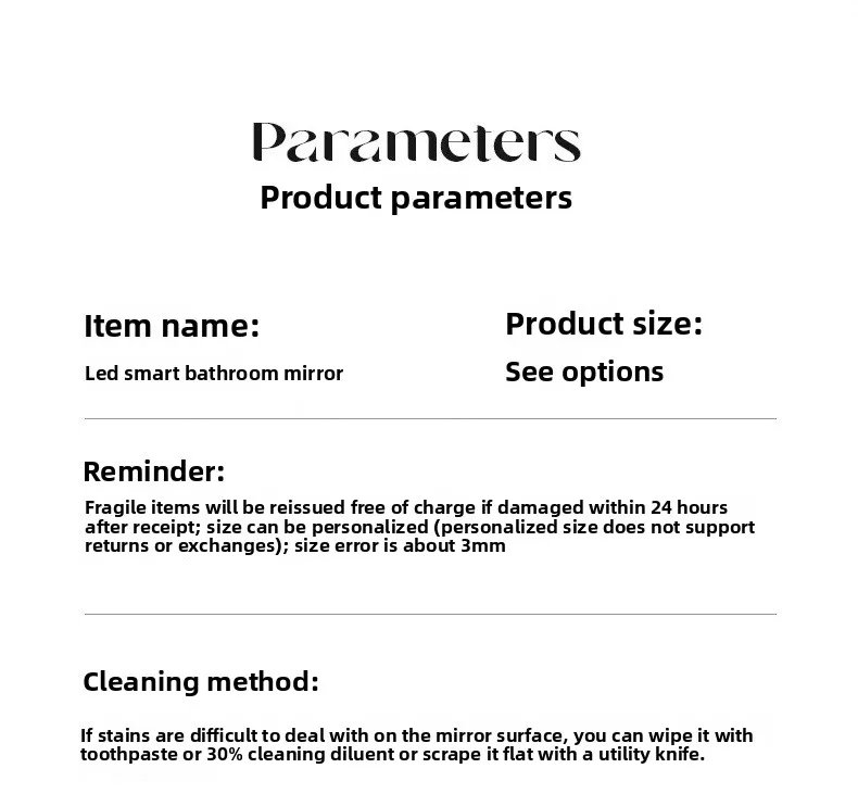 15.5 * 27.5 Inch Arch U-shaped Smart Bathroom Mirror LED Light Back Luminous Washstand Makeup Mirror Wall Hanging Vanity