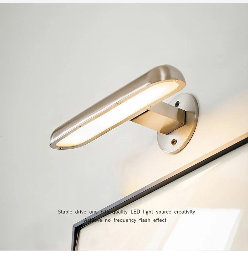 Modern Bathroom Light Stainless Steel Design LED Mirror Light Makeup Wall Lamp Vanity Lighting Fixtures Mirror Lamp 110V 220V Modern Bathroom Light Stainless Steel Design LED Mirror Light Makeup Wall Lamp Vanity Lighting Fixtures Mirror Lamp 110V 220V