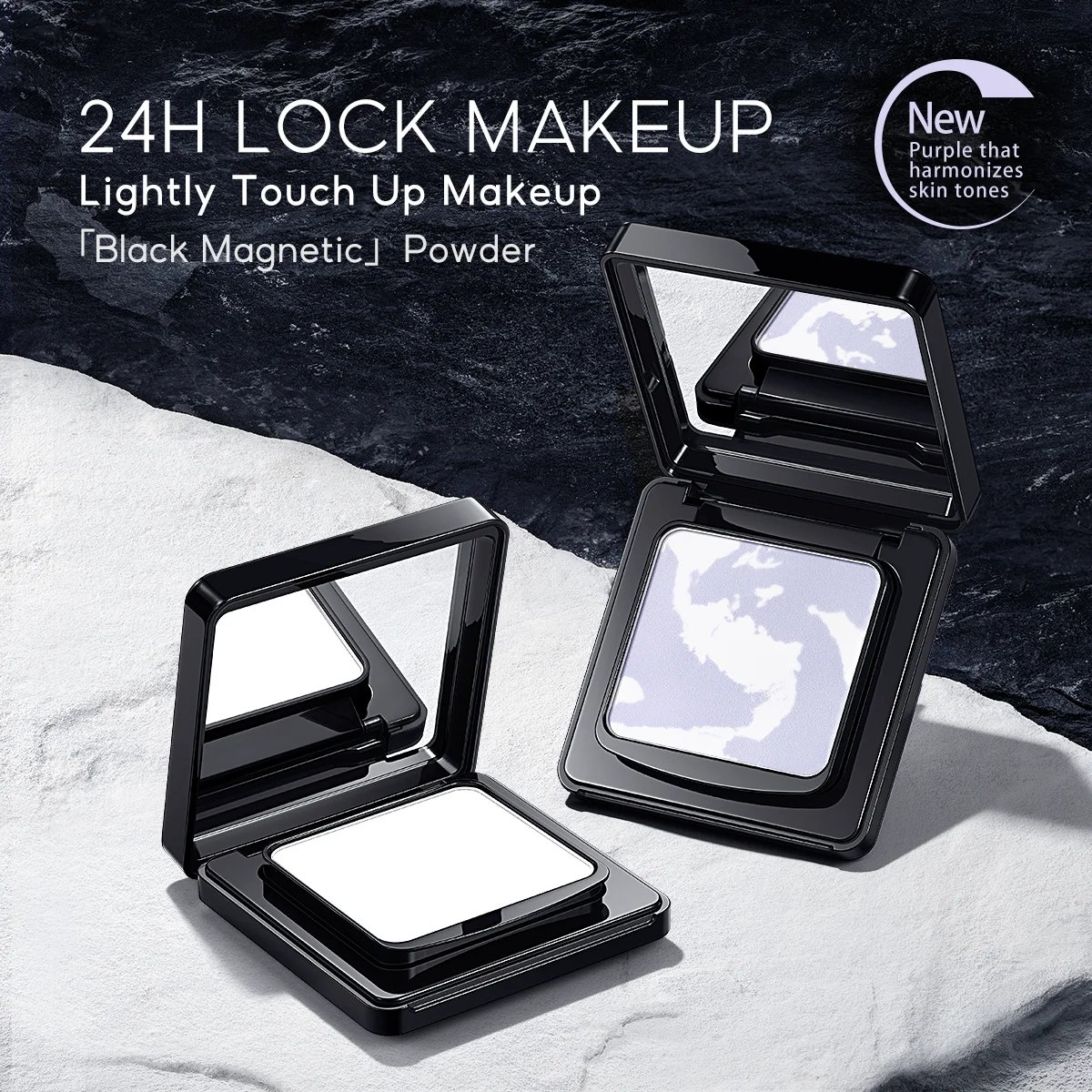 CARSLAN Stay Matte Face Pressed Powder Compact 24H Long Lasting Oil Control Translucent Loose Setting Powder For Face Makeup