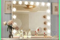 15-LED Vanity Mirror with Dimmable Lights, 3 Color Modes, Magnifying Glass & USB Port for Makeup (23x18 Inch)