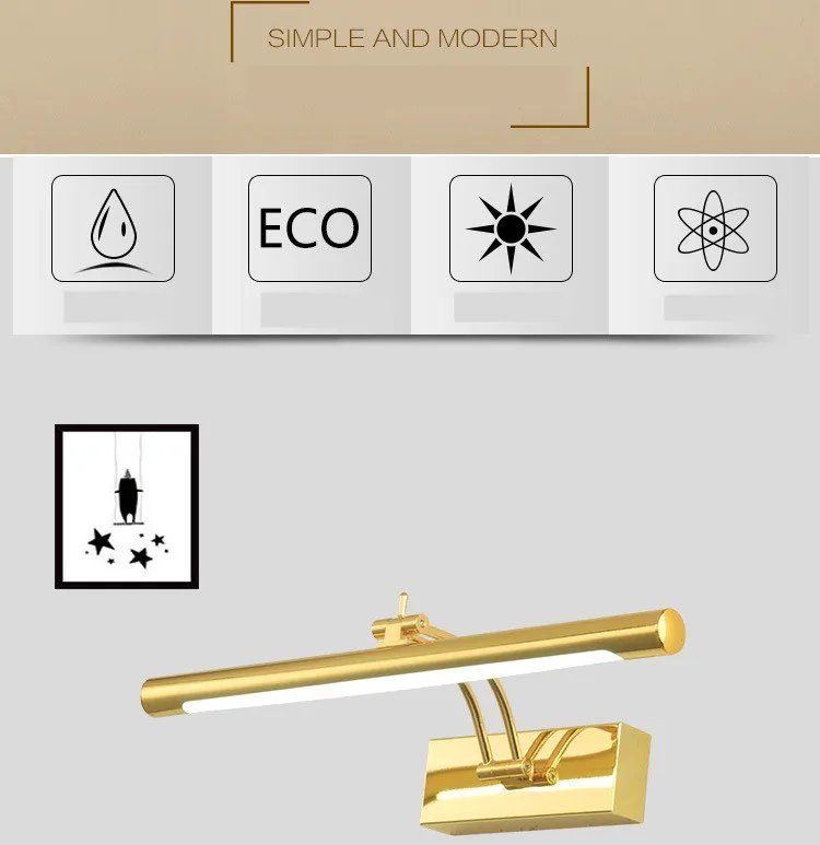 mirror headlights LED makeup lights bathroom mirror cabinet lights home and hotel engineering simple and fashionable wall lights