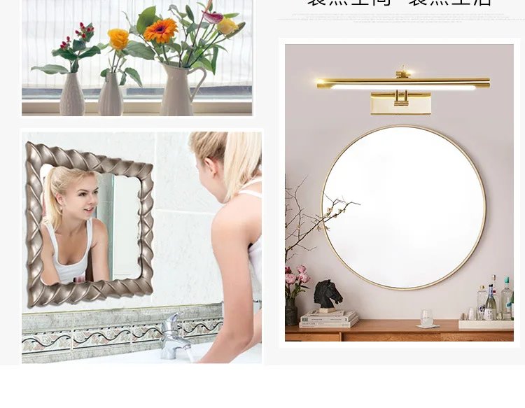 mirror headlights LED makeup lights bathroom mirror cabinet lights home and hotel engineering simple and fashionable wall lights