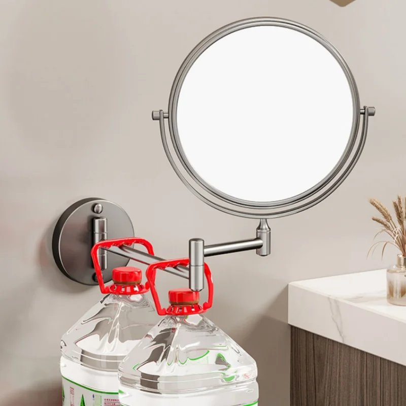 Wall mount Folding Brass Cosmetic Mirror 3X:1X magnifying Gray Dressing Mirror 6/ 8 Inch Makeup Mirror Black Mirror For Restroom