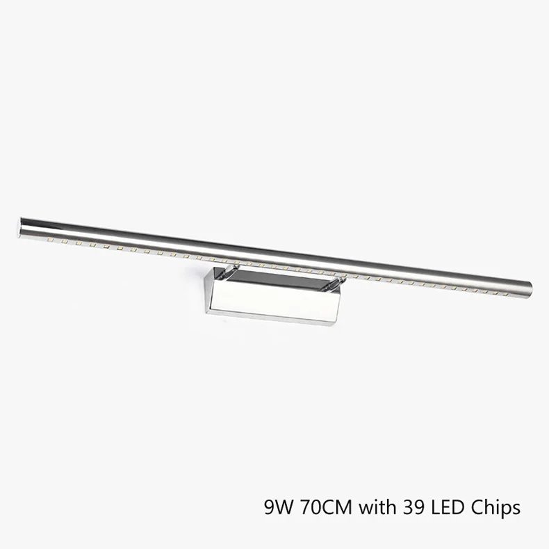 Led Wall Light 25CM AC85V-265V Wall Mounted Wall Lamp Bathroom Mirror Light Fixture Sconce Black Silver  Luxury Stainless