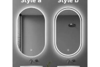 Fashion Oval Smart Mirror Defogging Bathroom Mirror with Light Led Vanity Mirror Wall Hanging Full Body Mirror Shower Mirror