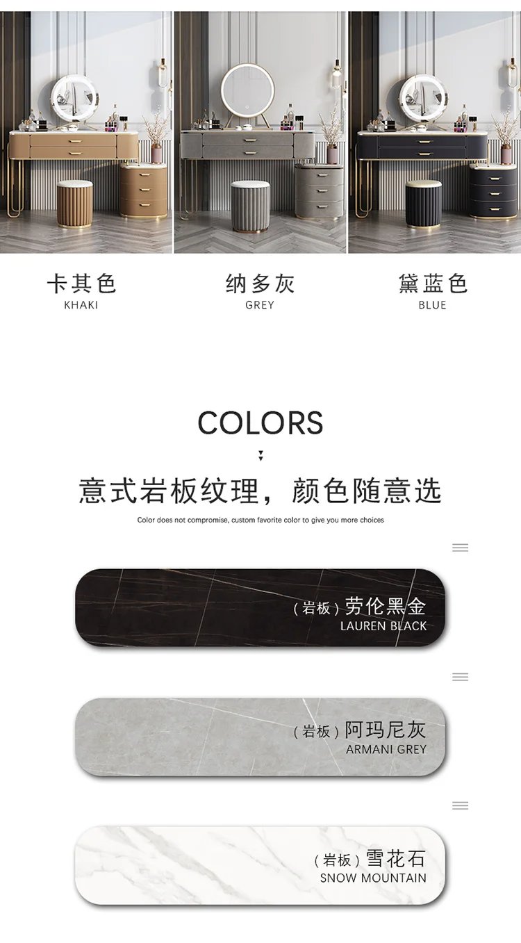 Makeup Storage Dresser Sets Nordic Led Lights Mirrors Girls Dressing Table Drawer Organizer Coiffeuse De Chambre Room Furniture