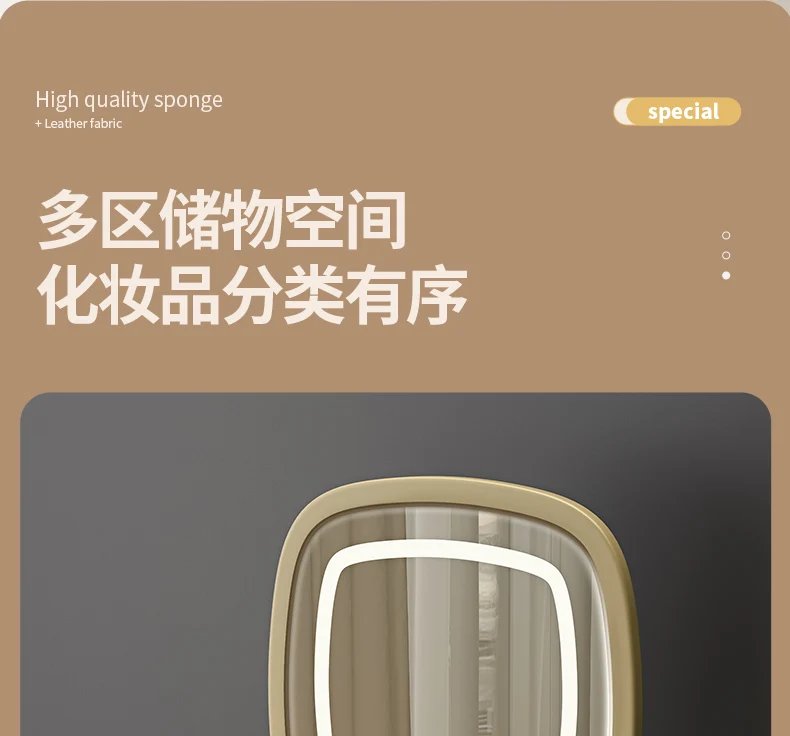 Lights Mirror Vanity Table Jewelry Bluetooth Charging Girl Makeup Bedroom Dressers Drawers Cabinet Set Coiffeuse Furniture Home