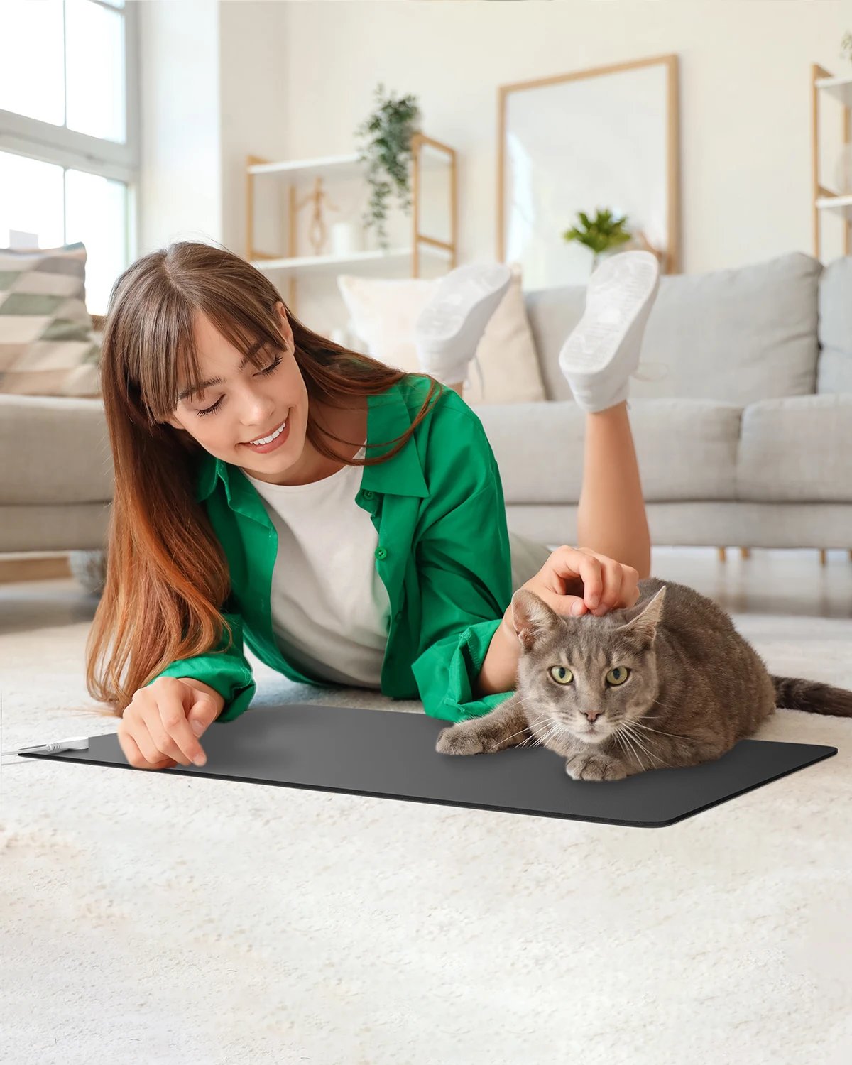 Grounding Mat Kit Earth Connected Therapy For Sleep Energy Pain Relief Anti-static Balance Wellness For Bed Computer Table Mat