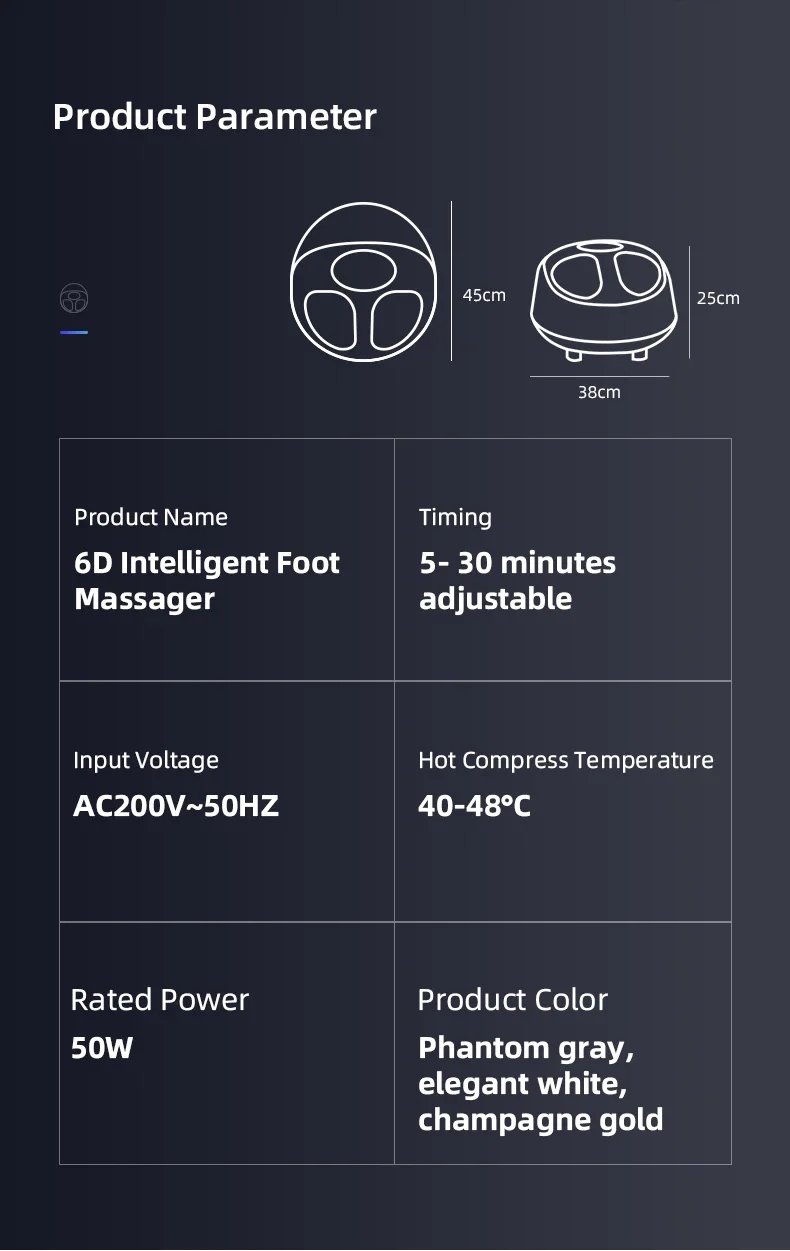 Smart Airbag Wrap Stretching Up Heated Balance Foot Pneumatic Well Massager With Remote Control