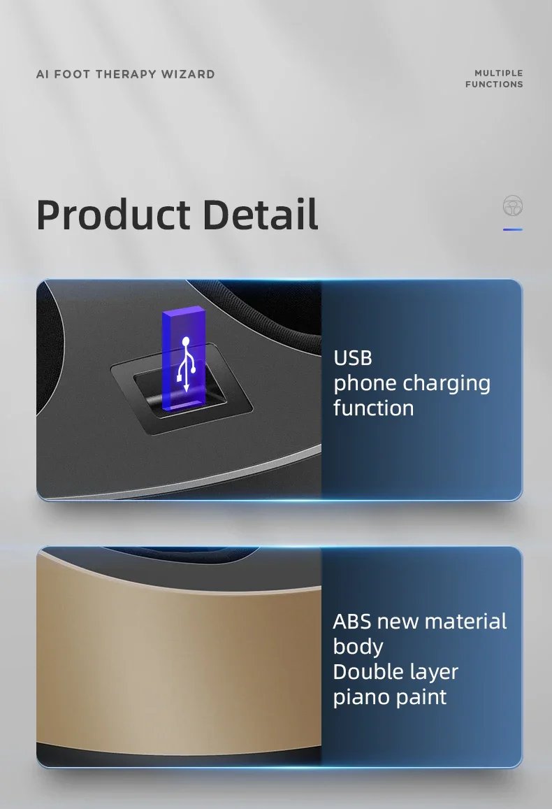 Smart Airbag Wrap Stretching Up Heated Balance Foot Pneumatic Well Massager With Remote Control