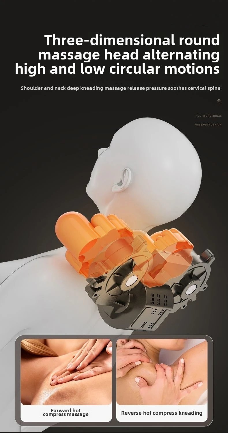 Multifunctional Lumbar Traction Massage Mattress Cushion Full Body Electric Shoulder Neck Waist Back Vibrations Removable Gift