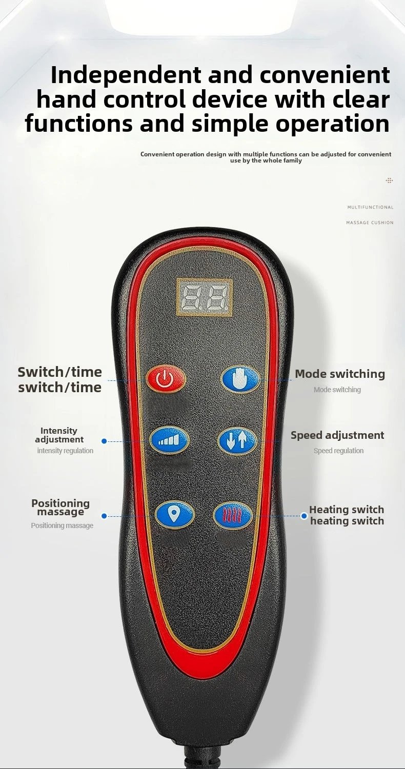 Multifunctional Lumbar Traction Massage Mattress Cushion Full Body Electric Shoulder Neck Waist Back Vibrations Removable Gift