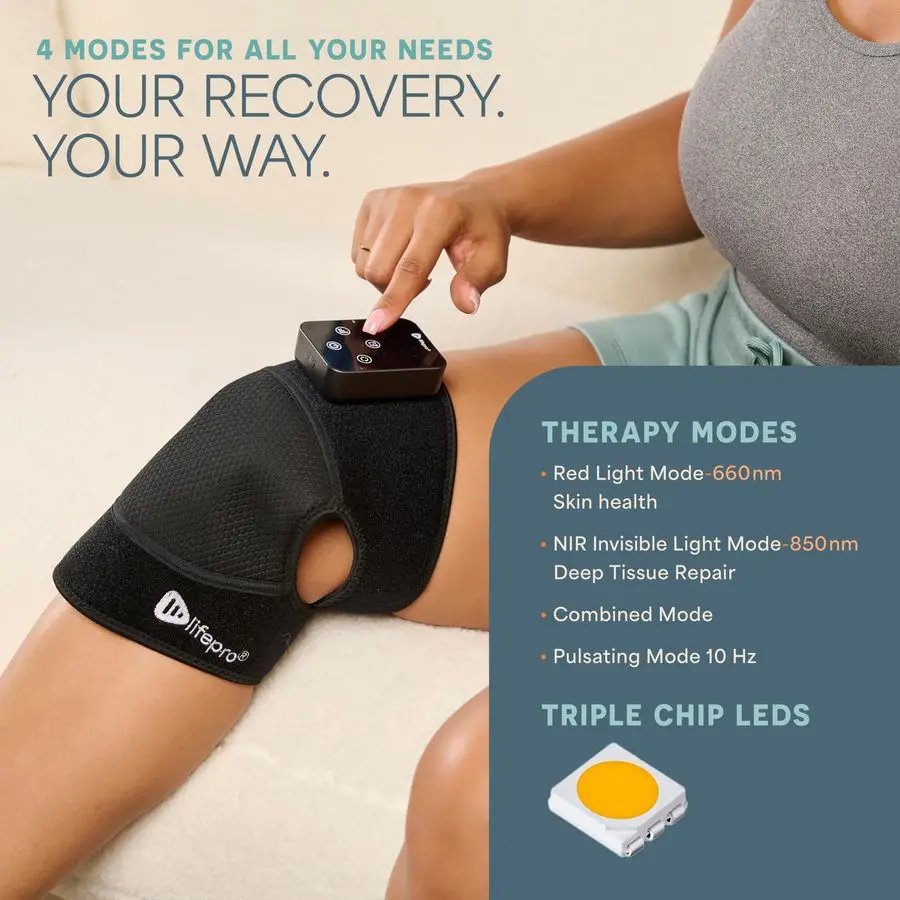Red Light Therapy Knee Brace Portable Infrared Device for Daily Wellness, amp Relaxation Ideal Knee Massager for Athletes and Ac - Image 5