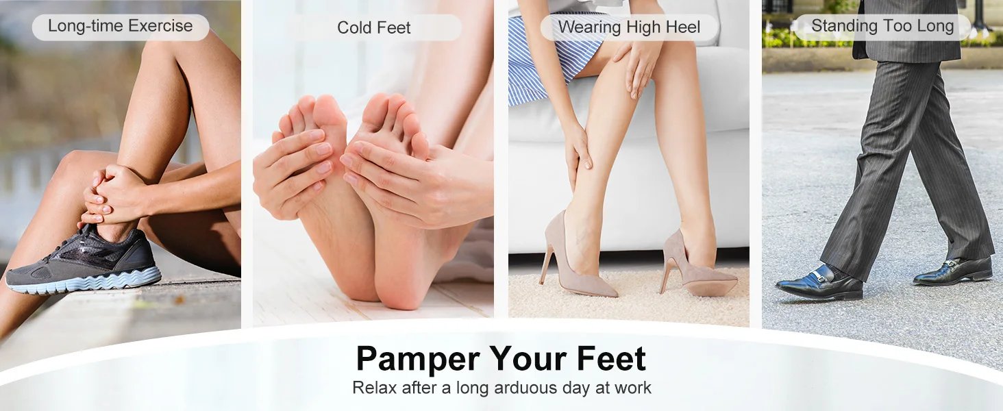 Medcursor Shiatsu Foot Massager Machine with Heat Roller Muscle Relaxation Pain Relief Electric Fully Wrapped Foot Massage