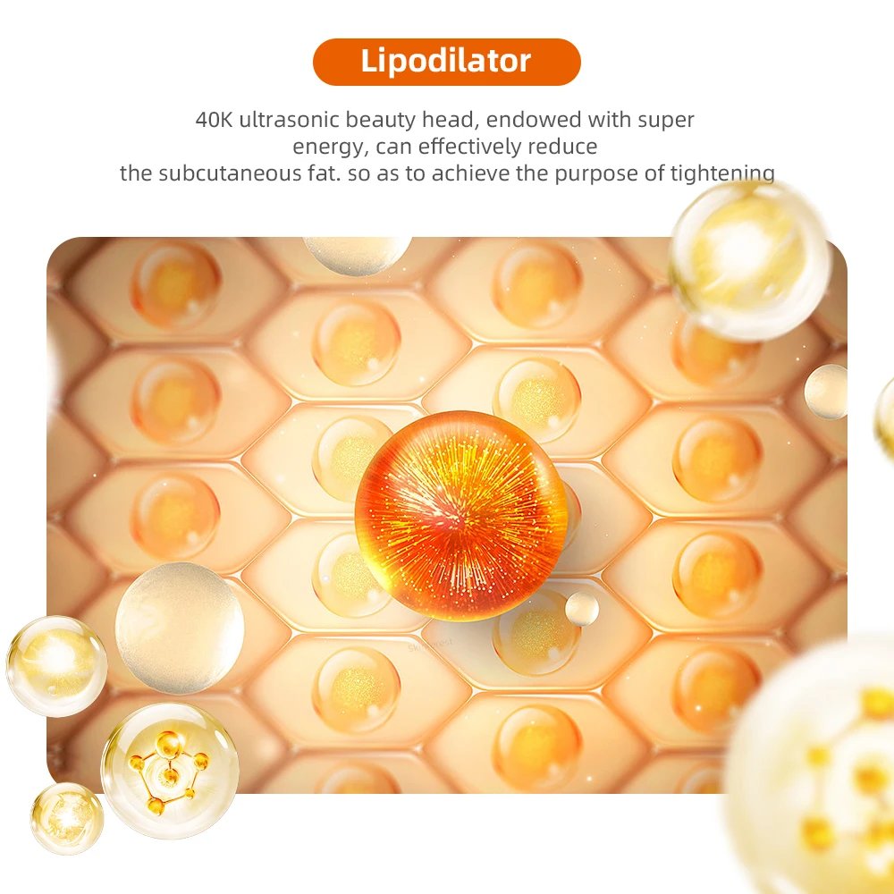 4IN1 Cavitation  Body Slimming 40K Machine Beauty Massager Skin Tighten Face Lifting Vacuum Suction（Overseas Warehouse Shipment）