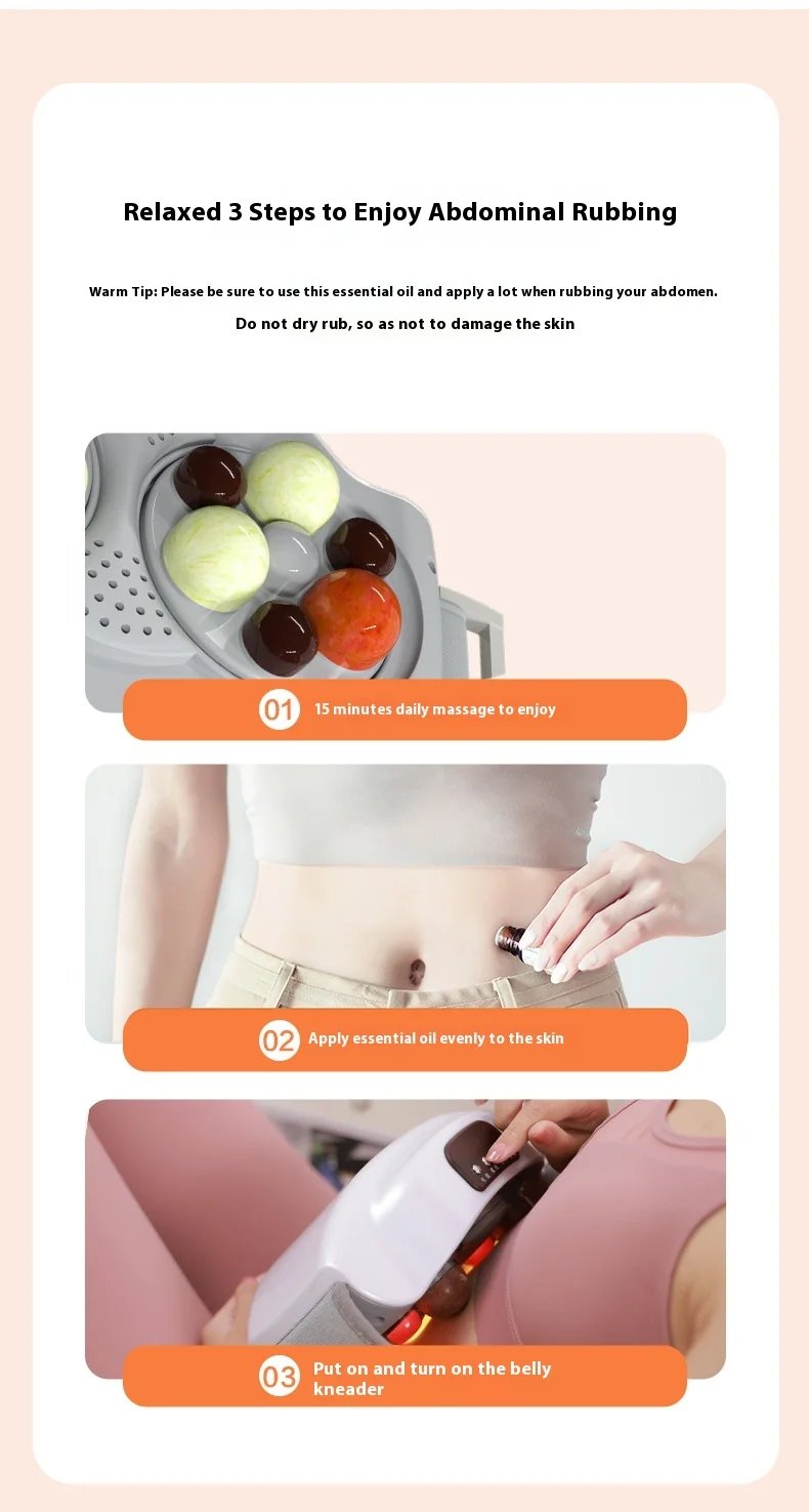 Stomach massager, Bian Shi hot compress abdominal massager, portable charging device, bid farewell to abdominal discomfort, esse