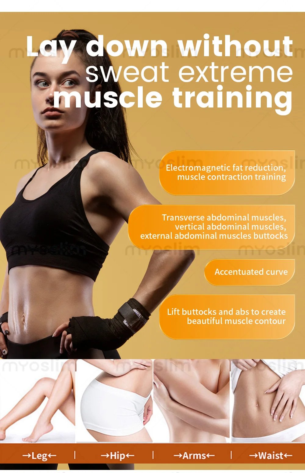 MYOslim RF EMS Body Sculpting Machine 18.5 Inch Screen Fat Weight Loss Electromagnetic Sculpt Slimming Muscle Stimulation Device