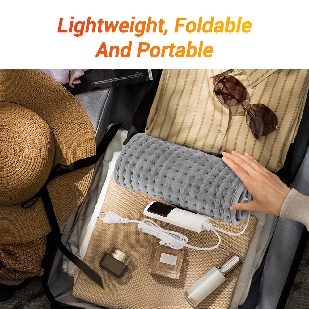 Electric Heating Waist Pad Adjustable Temperature Massage Waist Warm&Hot Compress For Abdomen Uterus Thermal Lumbar Support Belt