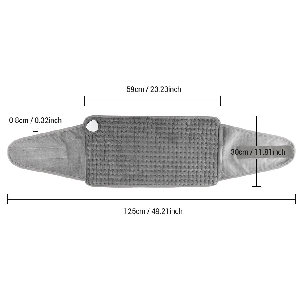 Electric Heating Waist Pad Adjustable Temperature Massage Waist Warm&Hot Compress For Abdomen Uterus Thermal Lumbar Support Belt