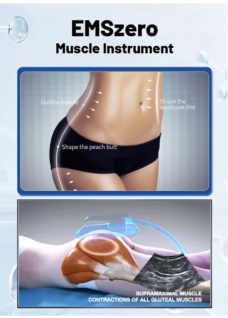 Professional RF EMSzero Body Sculpting Machine Electric EMS Fat Burning Slimming Muscle Stimulator 15 Tes 6500W 5 Handle Neo