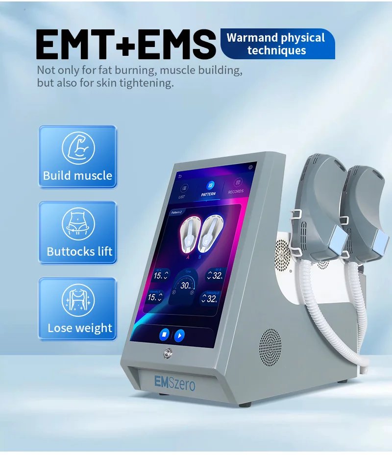 Professional RF EMSzero Body Sculpting Machine Electric EMS Fat Burning Slimming Muscle Stimulator 15 Tes 6500W 5 Handle Neo