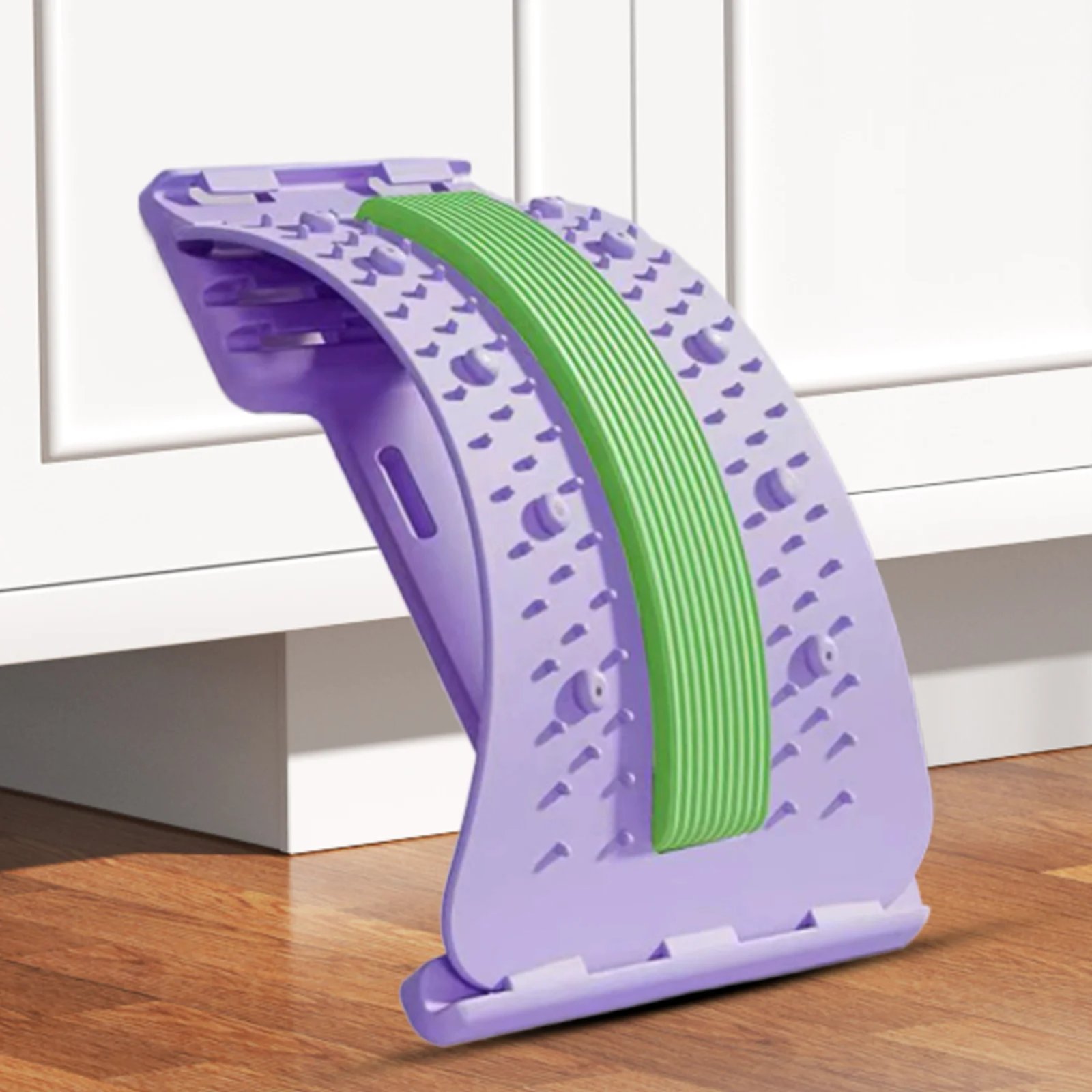 Back Stretcher 3-Level Adjustable Height Back Stretching Board Fitness Waist Neck Lumbar Massager Spine Support Muscle Release