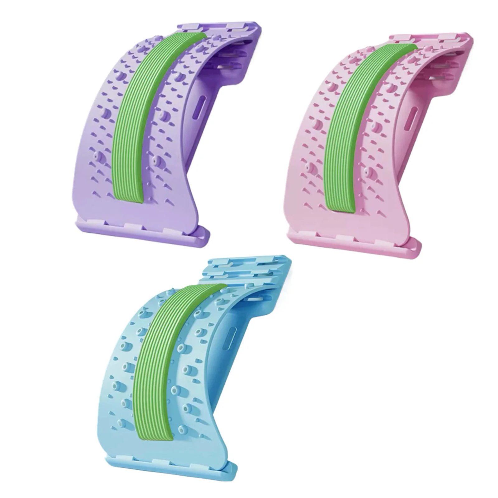 Back Stretcher 3-Level Adjustable Height Back Stretching Board Fitness Waist Neck Lumbar Massager Spine Support Muscle Release