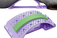 Back Stretcher 3-Level Adjustable Height Back Stretching Board Fitness Waist Neck Lumbar Massager Spine Support Muscle Release