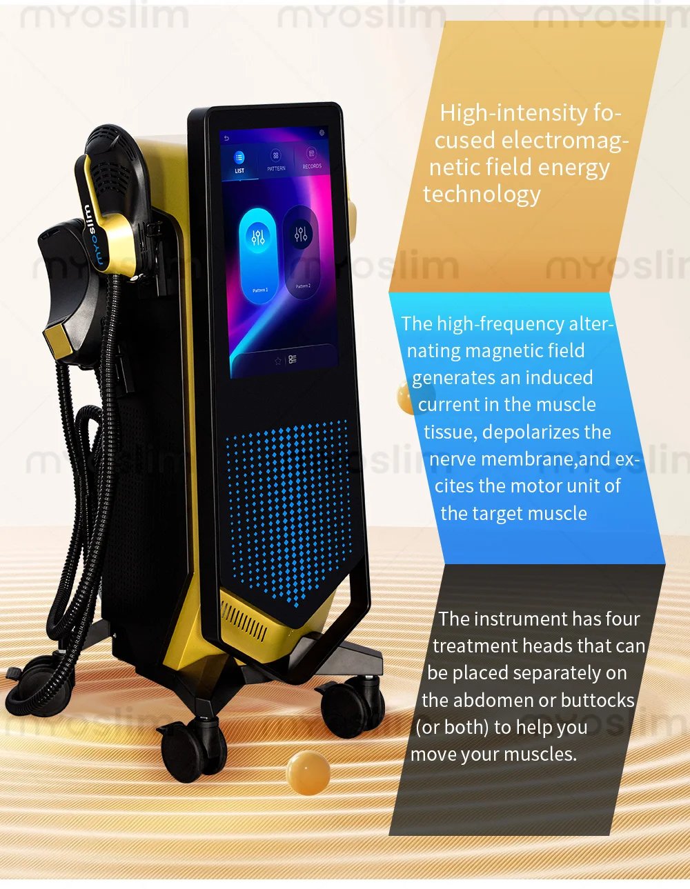 EMS Body Professional Body Shaping Device 6500W Large Screen Slimming And Body Shaping Electromagnetic Stimulation For Muscles