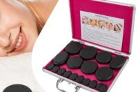 Hot Stones Massage Set with Heater Box 16 Essential Massage Stones Portable for Salon and Home Spa Use Relaxing Healing Relief