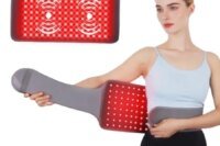 Red Light Therapy Vibration Massager Belt for Pain Relief: Near Infrared Light Therapy Heating Wrap Pad for Body Back Knee Shou