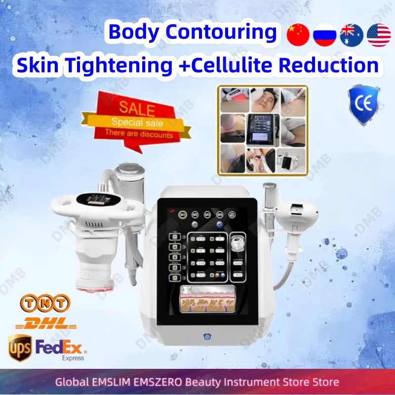 Portable Blood Circulation Face Lifting Weight Loss Body Slim Rotary Negative Pressure RF Inner Ball Roller V-Shaping Machine - Image 2