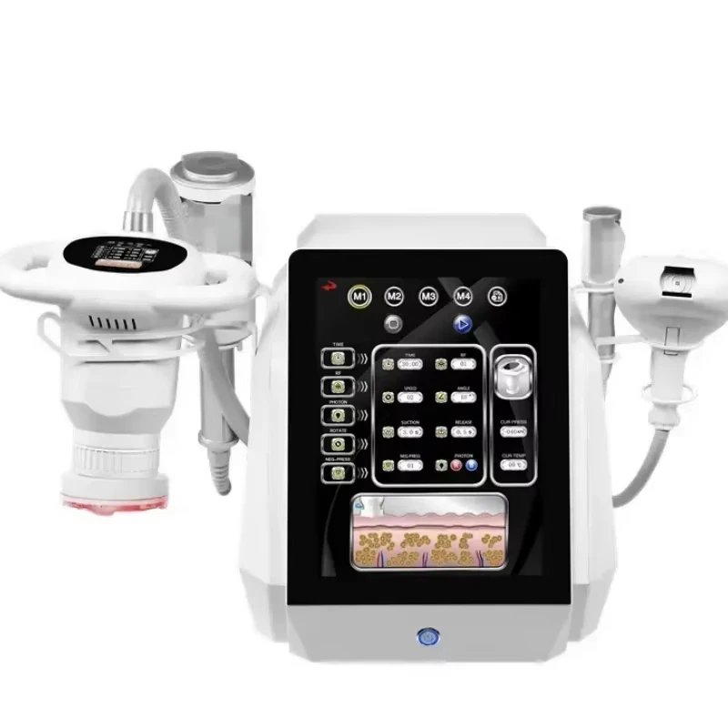 Portable Blood Circulation Face Lifting Weight Loss Body Slim Rotary Negative Pressure RF Inner Ball Roller V-Shaping Machine - Image 4