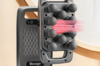 1pc Ten Head Percussion Massage Gun: USB Rechargeable, Deep Tissue Muscle Relaxation, 9 Intensity Levels, Silent