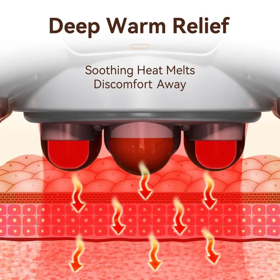 Massager for Digestion Abdominal Massager with Heat, Electric HandsFree Belly Fat Burner Machine to Relieve Bloating, Period Pai