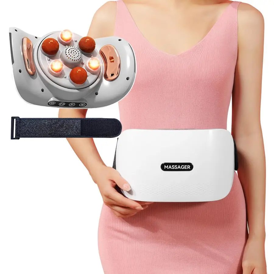 Massager for Digestion Abdominal Massager with Heat, Electric HandsFree Belly Fat Burner Machine to Relieve Bloating, Period Pai