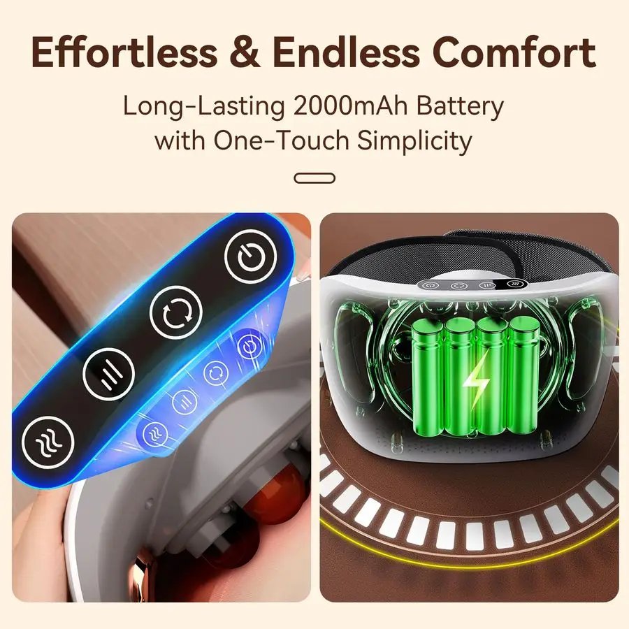 Massager for Digestion Abdominal Massager with Heat, Electric HandsFree Belly Fat Burner Machine to Relieve Bloating, Period Pai