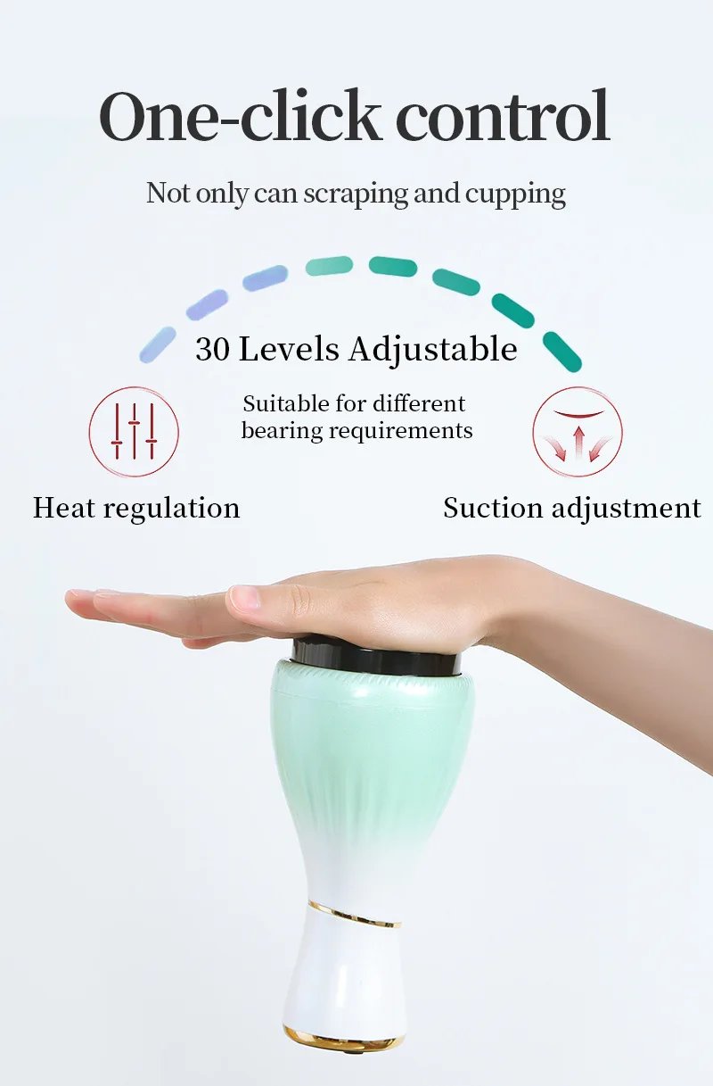 Electric Cupping Kit for Massage Moxibustion Therapy with Heat Massage Tool Lymphatic Drainage Massager Pain Relief for Back