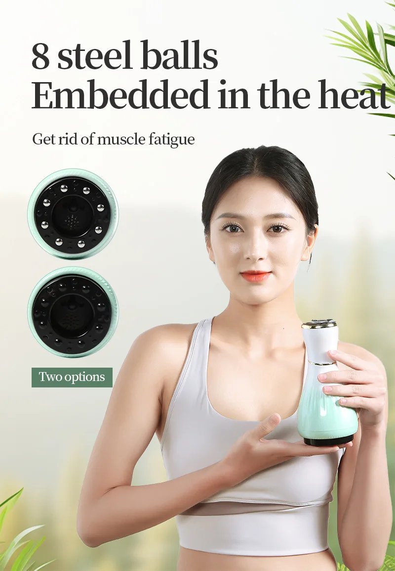 Electric Cupping Kit for Massage Moxibustion Therapy with Heat Massage Tool Lymphatic Drainage Massager Pain Relief for Back